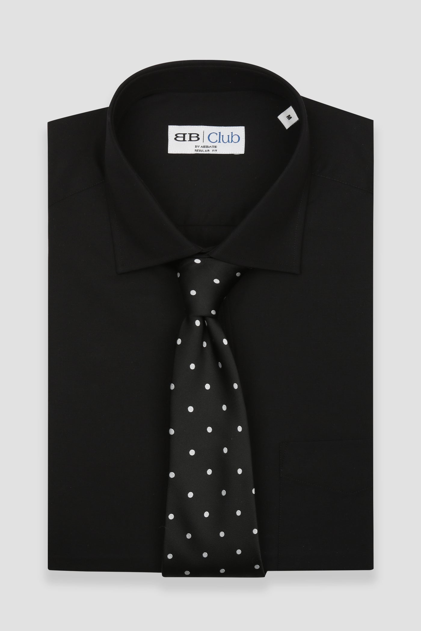 BB Club Lima Poplin Pamuk Polyester Regular Fit Siyah Klasik Yaka Erkek Düz Gömlek