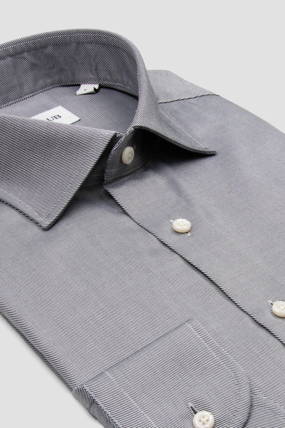 BB Club Lima Twill Pamuklu Regular Fit Koyu Gri Klasik Yaka Erkek Düz Gömlek