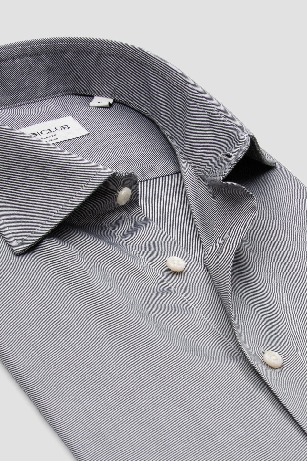 BB Club Lima Twill Pamuklu Regular Fit Koyu Gri Klasik Yaka Erkek Düz Gömlek