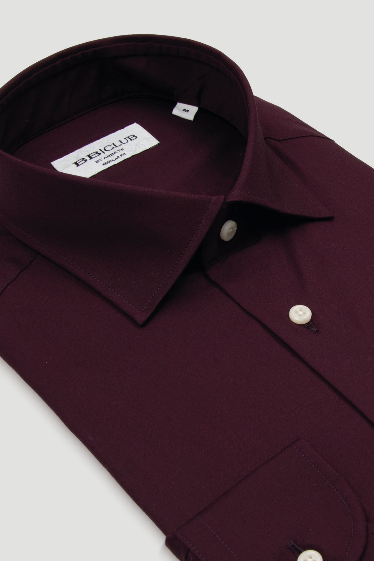 BB Club Lima Poplin Stretch Pamuk Karışımlı Regular Fit Mor Klasik Yaka Erkek Düz Gömlek