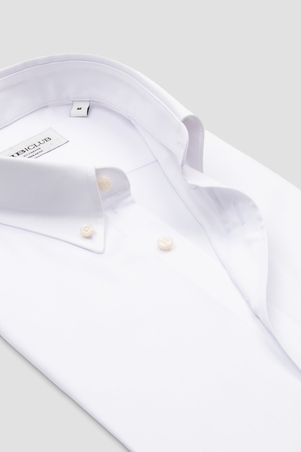 BB Club Mike Oxford Stretch Pamuk Karışımlı Regular Fit Beyaz Düğmeli Yaka Erkek Düz Gömlek