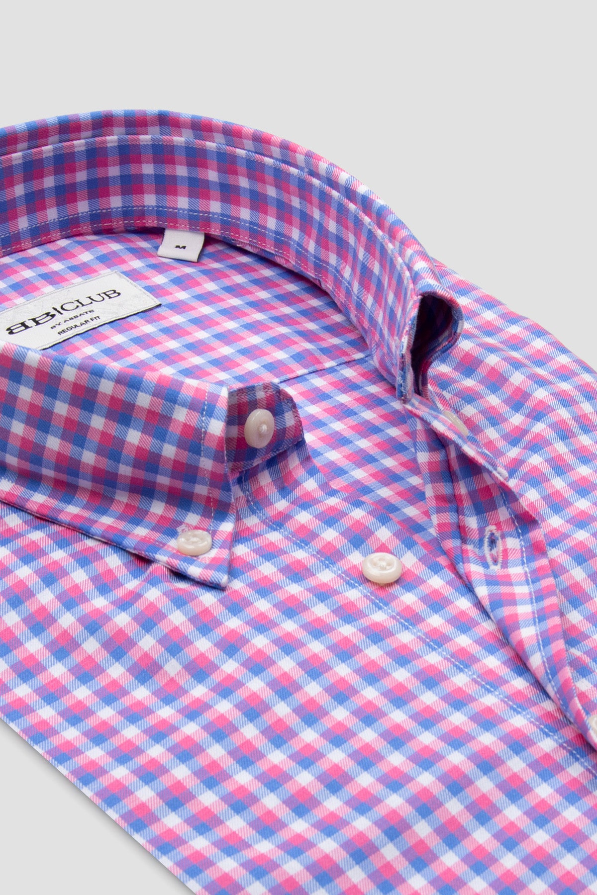 BB Club Mike Poplin Pamuklu Regular Fit Açık Mavi Düğmeli Yaka Erkek Kareli Gömlek