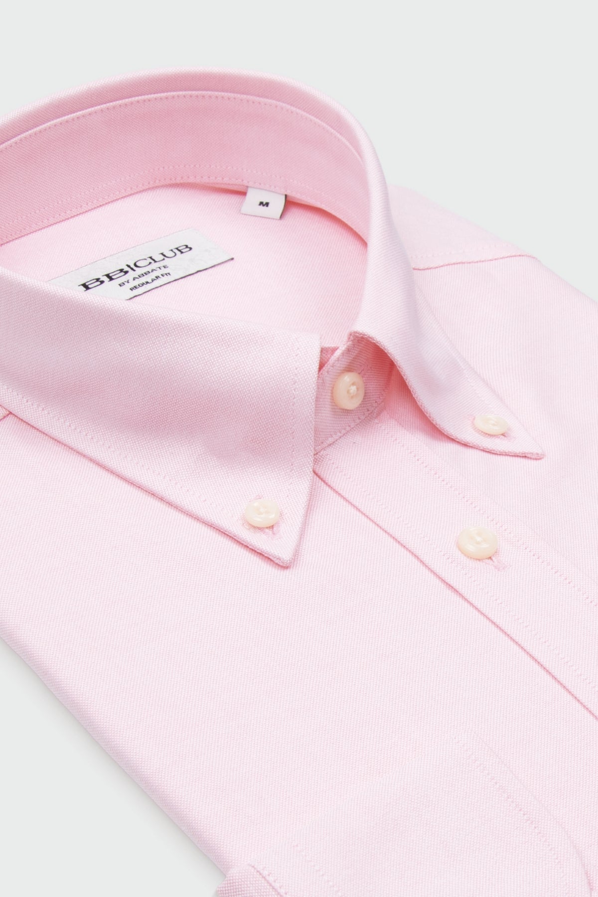 BB Club Mike Oxford Pamuklu Regular Fit Pembe Düğmeli Yaka Erkek Düz Gömlek