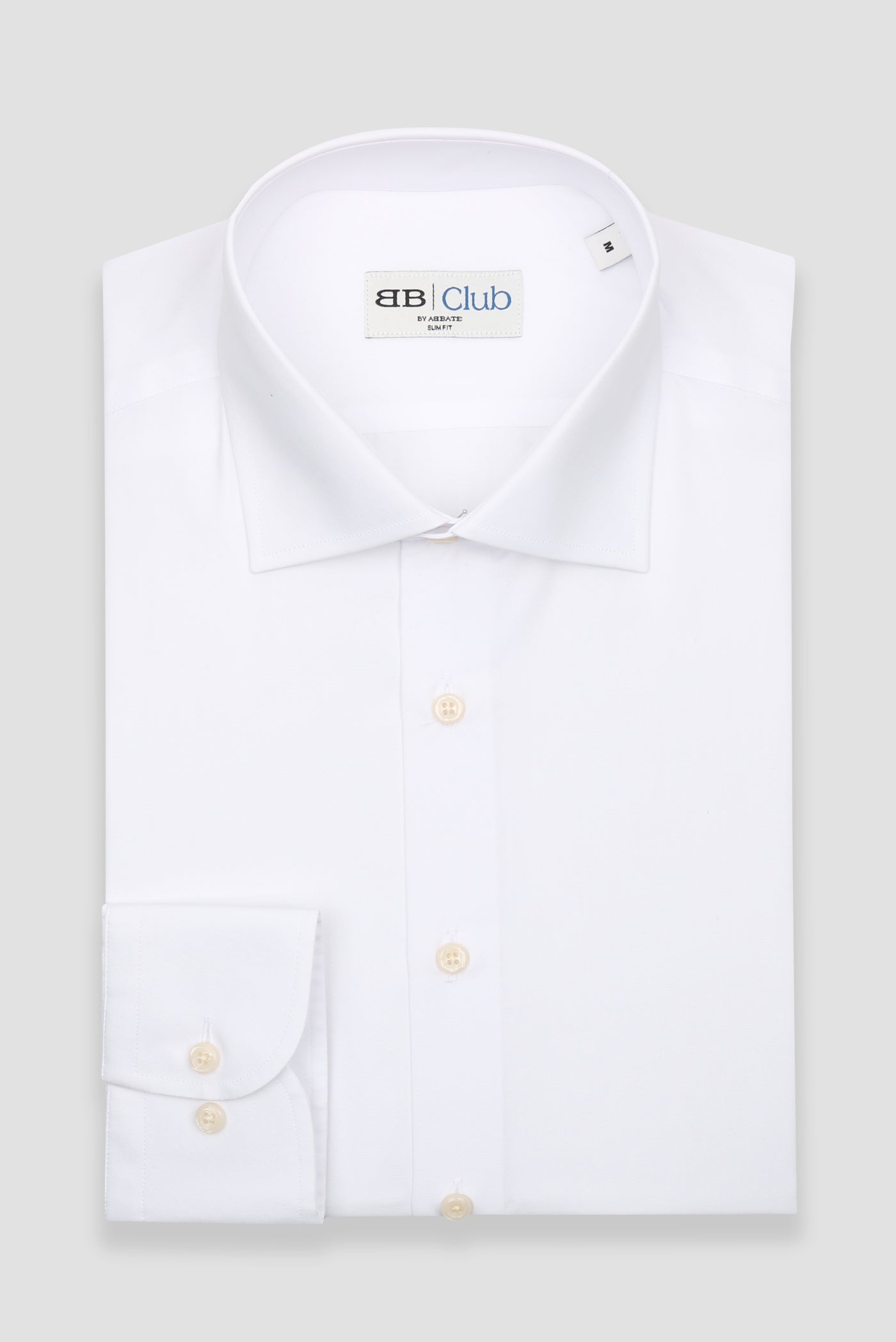 BB Club Oscar Poplin Pamuk Polyester Slim Fit Beyaz Klasik Yaka Erkek Düz Gömlek