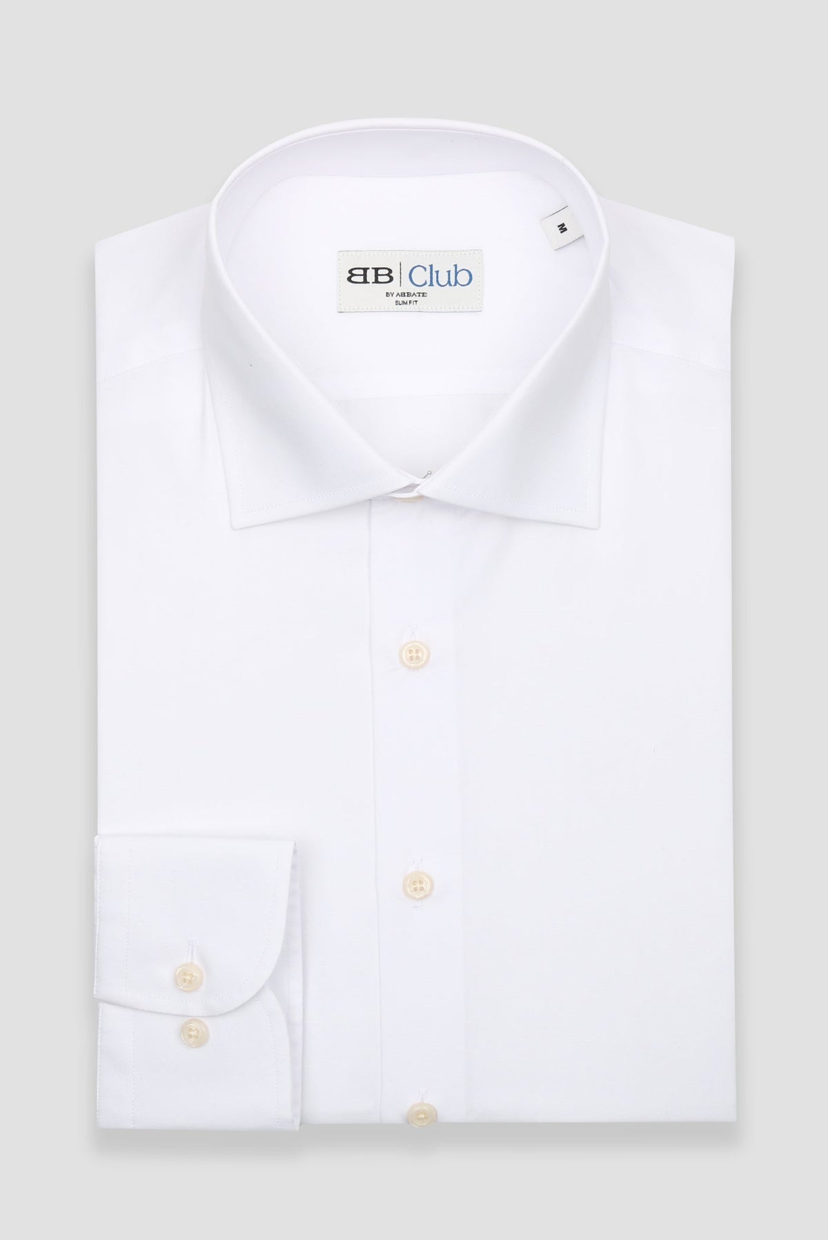 BB Club Oscar Poplin Kolay Ütülenebilir Pamuklu Slim Fit Beyaz Klasik Yaka Erkek Düz Gömlek