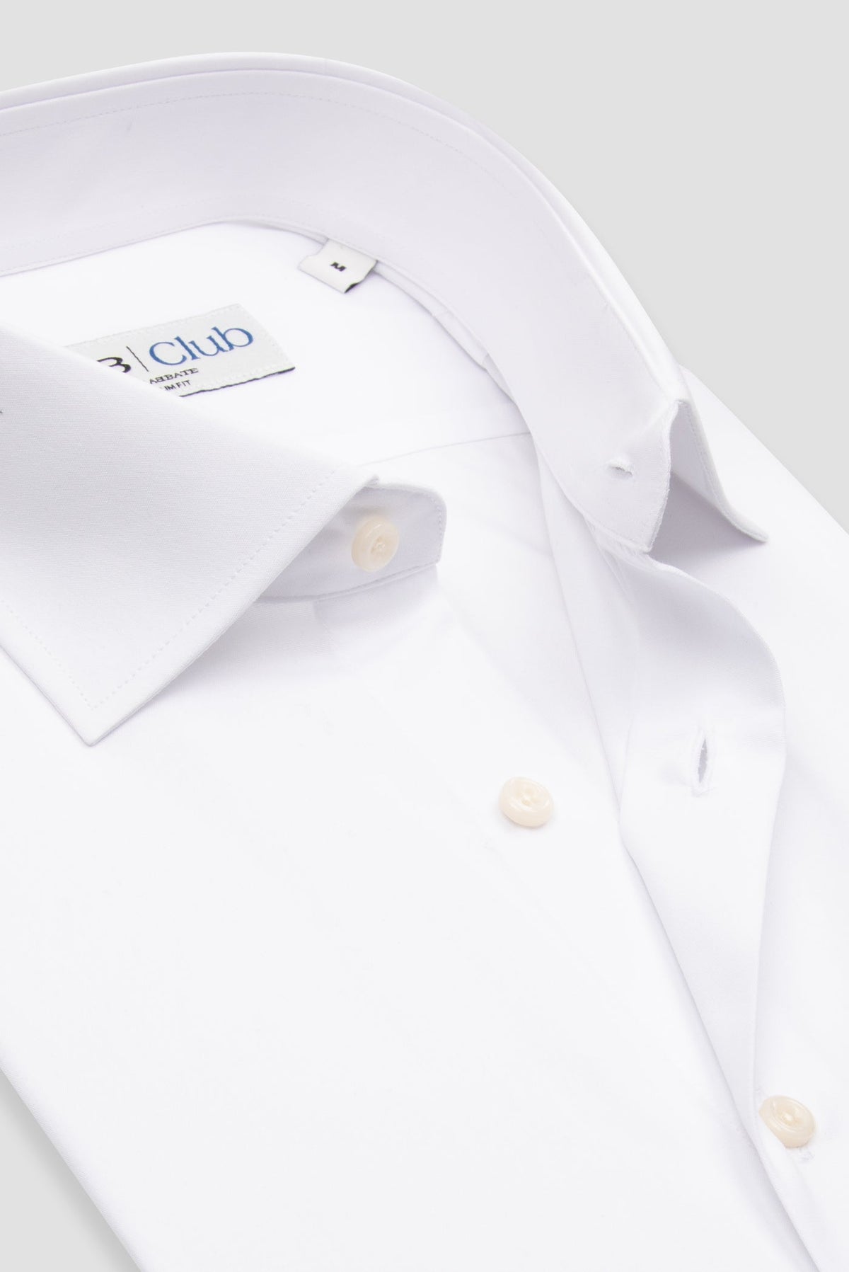 BB Club Oscar Poplin Kolay Ütülenebilir Pamuklu Slim Fit Beyaz Klasik Yaka Erkek Düz Gömlek