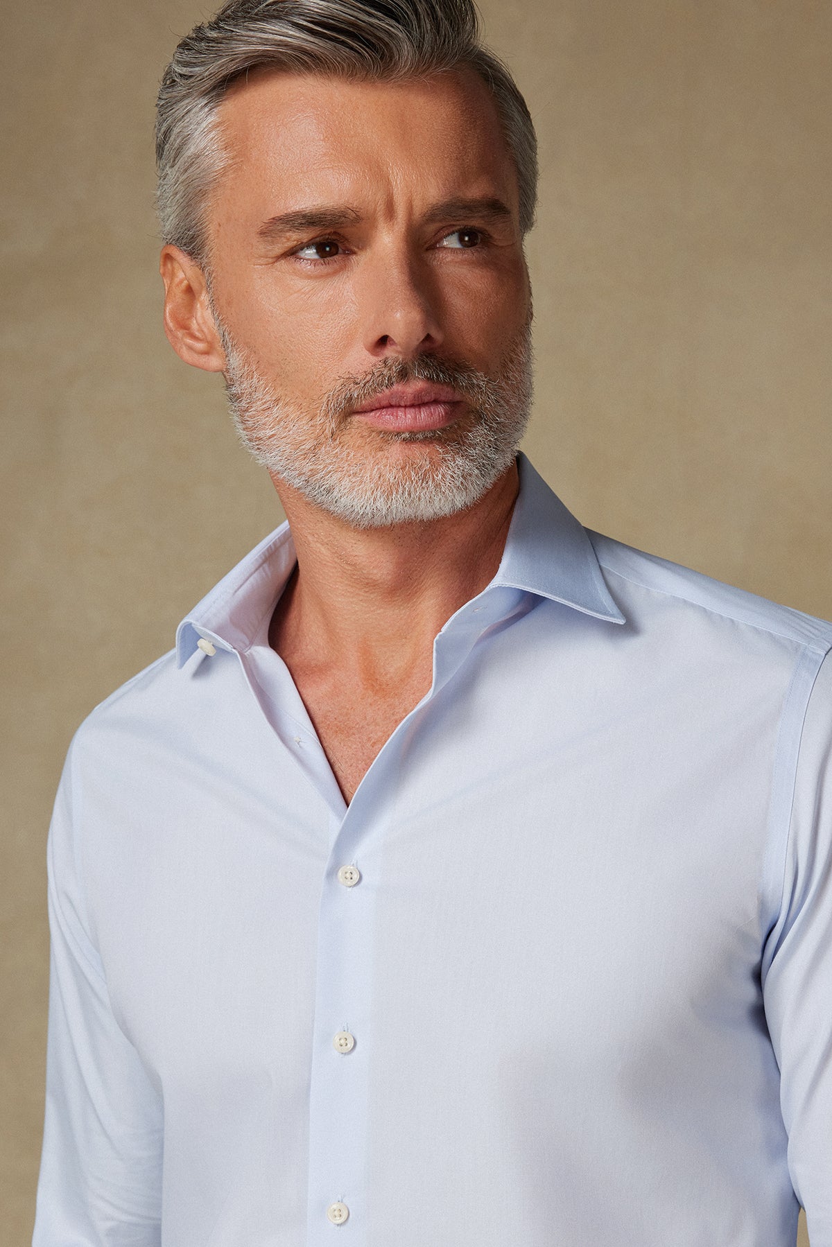 BB Club Oscar Poplin Pamuk Polyester Slim Fit Açık Mavi Klasik Yaka Erkek Düz Gömlek