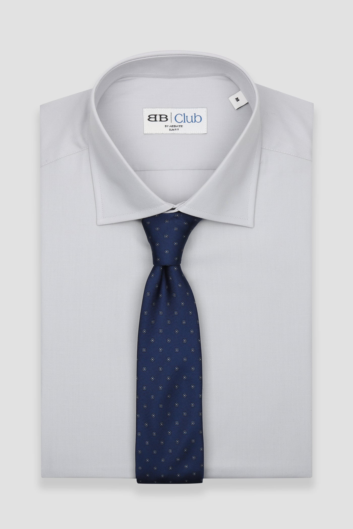 BB Club Oscar Poplin Pamuk Polyester Slim Fit Açık Gri Klasik Yaka Erkek Düz Gömlek