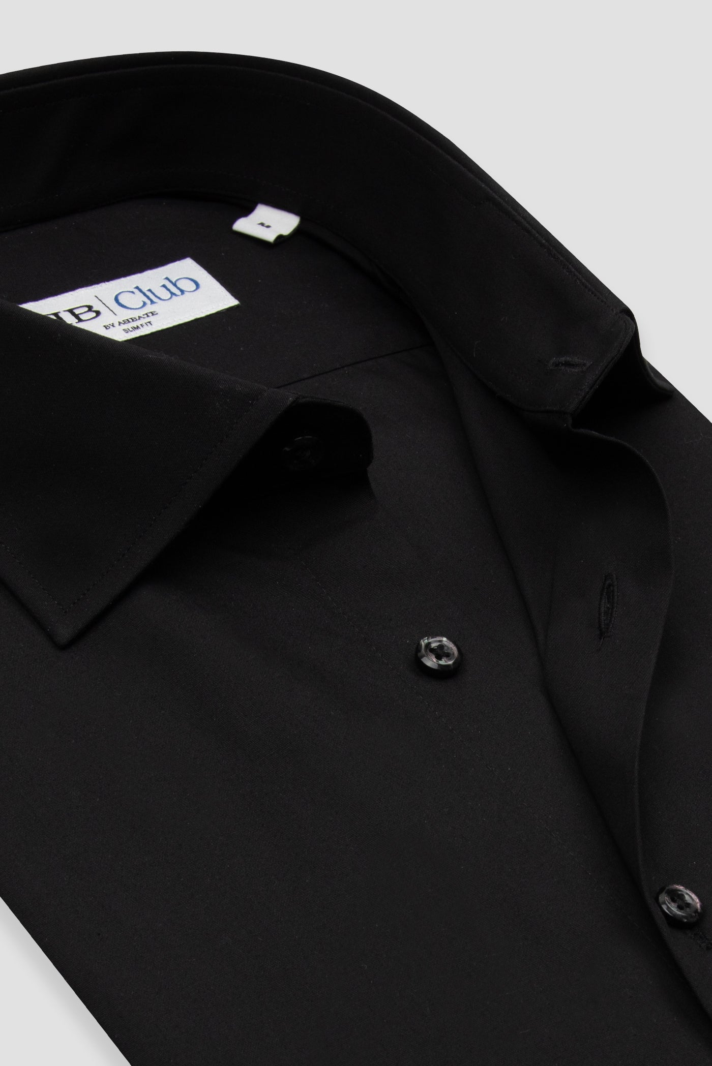 BB Club Oscar Poplin Pamuk Polyester Slim Fit Siyah Klasik Yaka Erkek Düz Gömlek