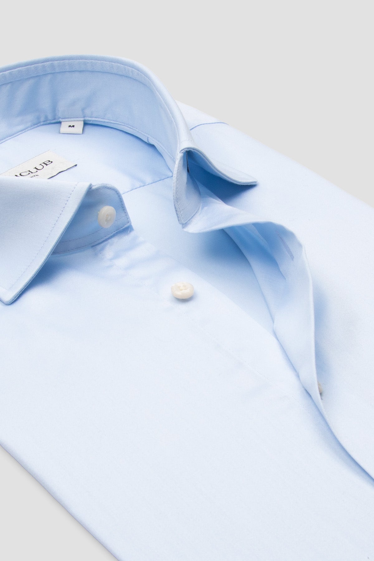 BB Club Oscar Poplin Pamuklu Slim Fit Açık Mavi Klasik Yaka Erkek Düz Gömlek