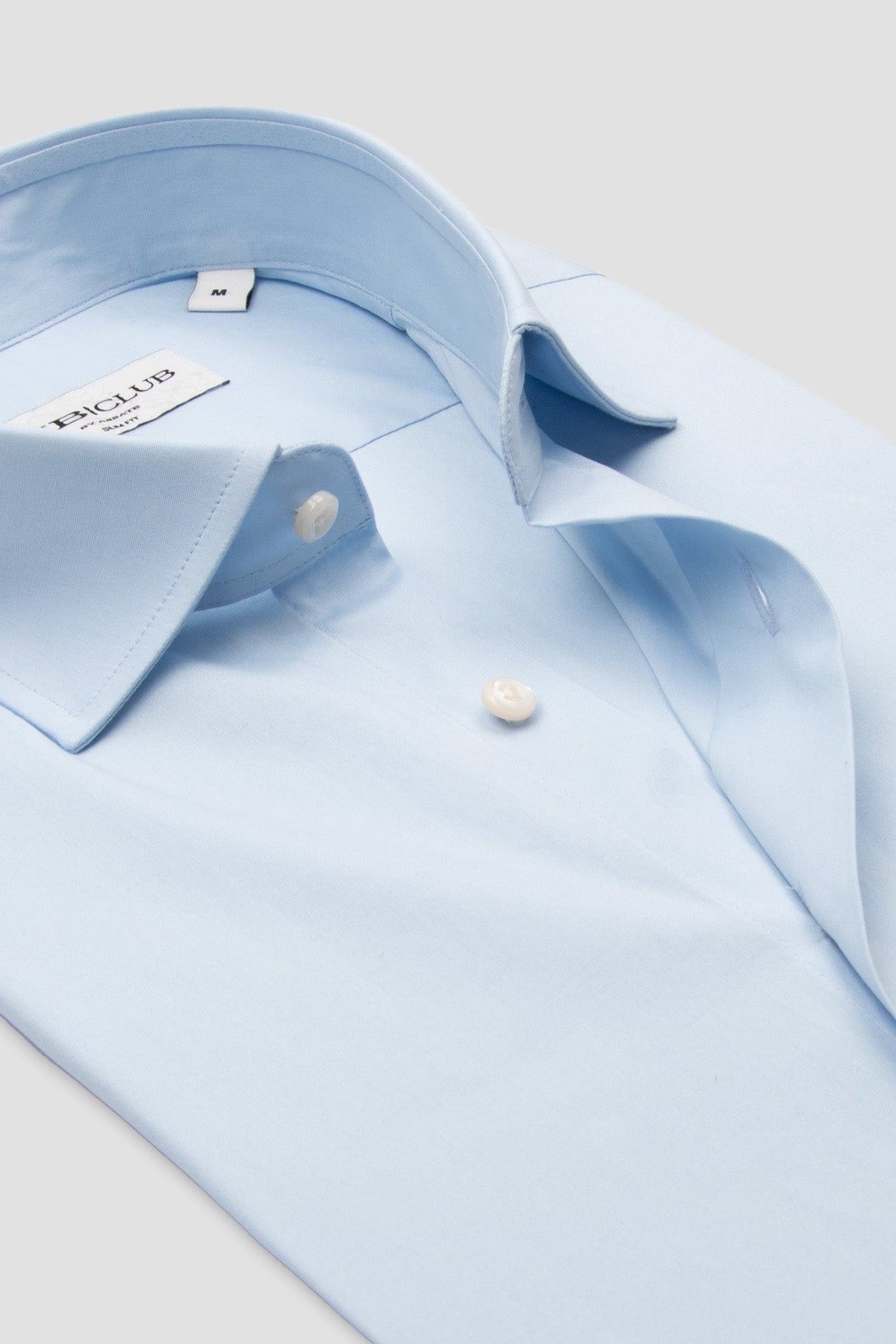 BB Club Oscar Oxford Stretch Pamuk Karışımlı Slim Fit Açık Mavi Klasik Yaka Erkek Düz Gömlek