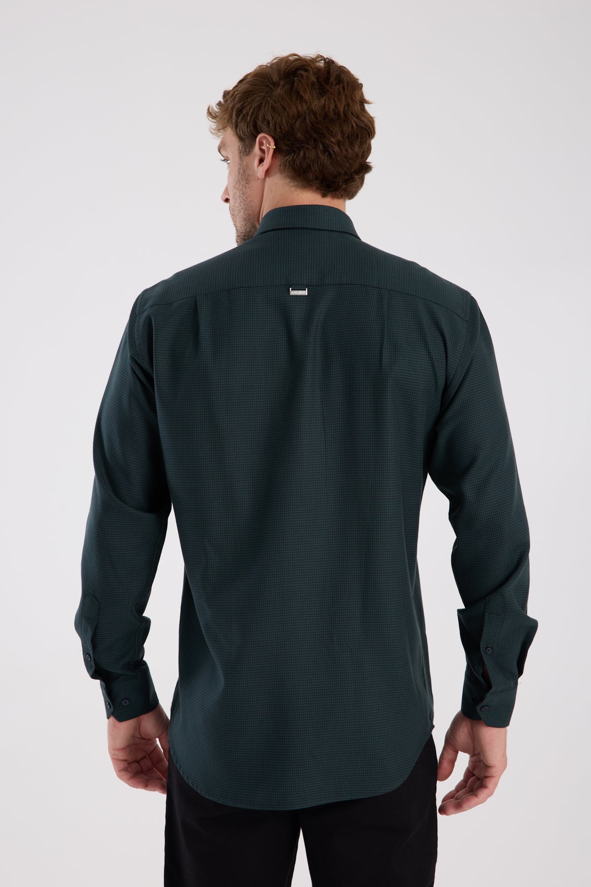 AClub AC10070 Twill Pamuklu Regular Fit Haki Düğmeli Yaka Erkek Desenli Gömlek