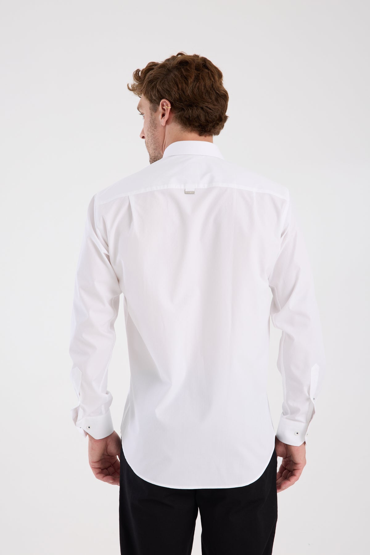 AClub AC10111 Armür Pamuklu Regular Fit Beyaz Klasik Yaka Erkek Desenli Gömlek